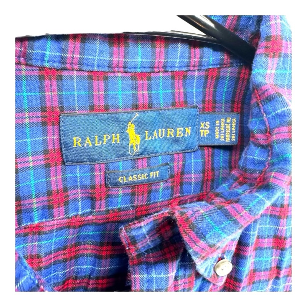 Ralph Lauren | XS Men’s Classic Fit Blue & Red Plaid Button Shirt‎ - Picture 5 of 14